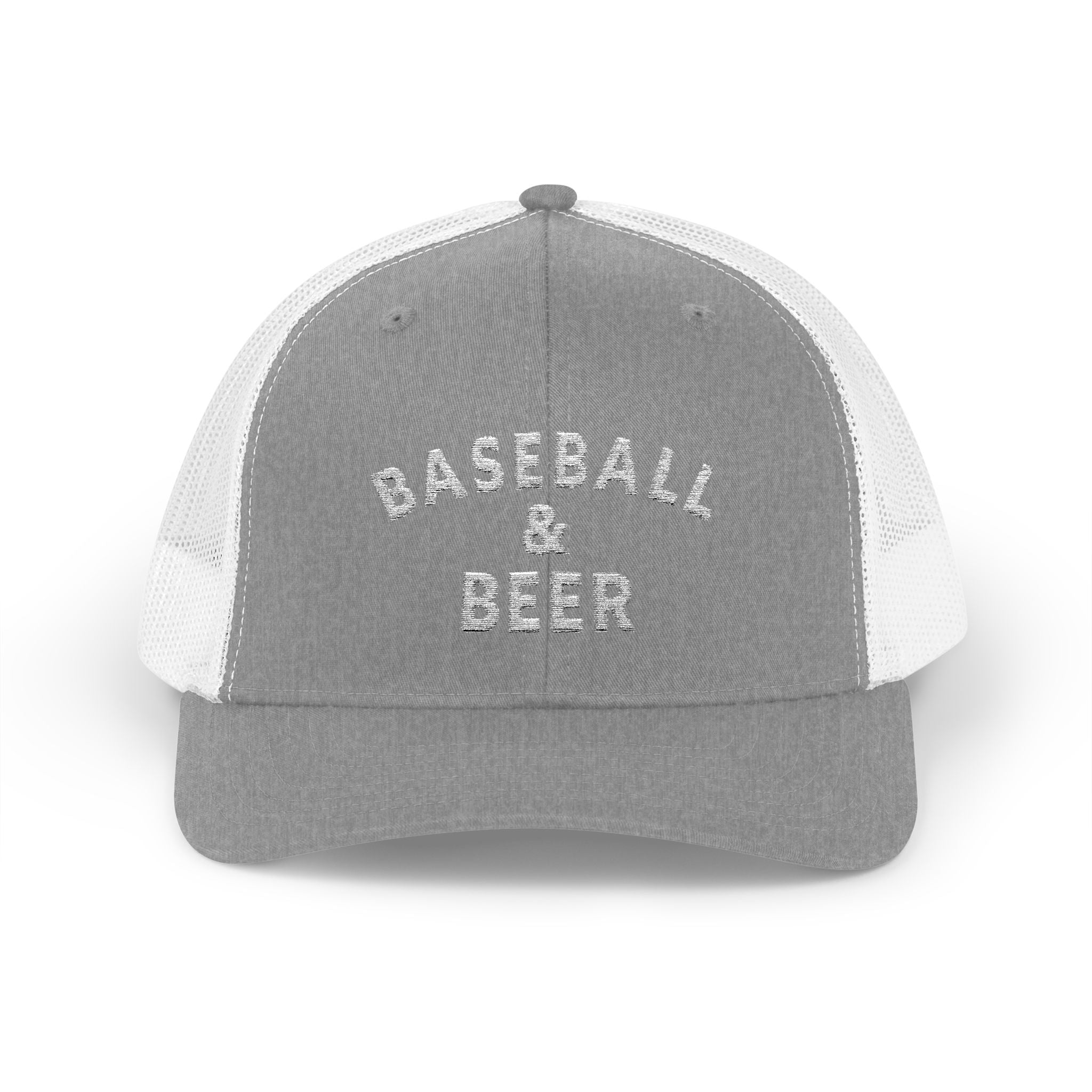 Baseball & Beer Snapback Trucker Cap