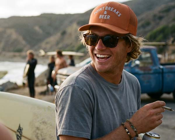 Point Breaks & Beer Snapback Trucker Cap