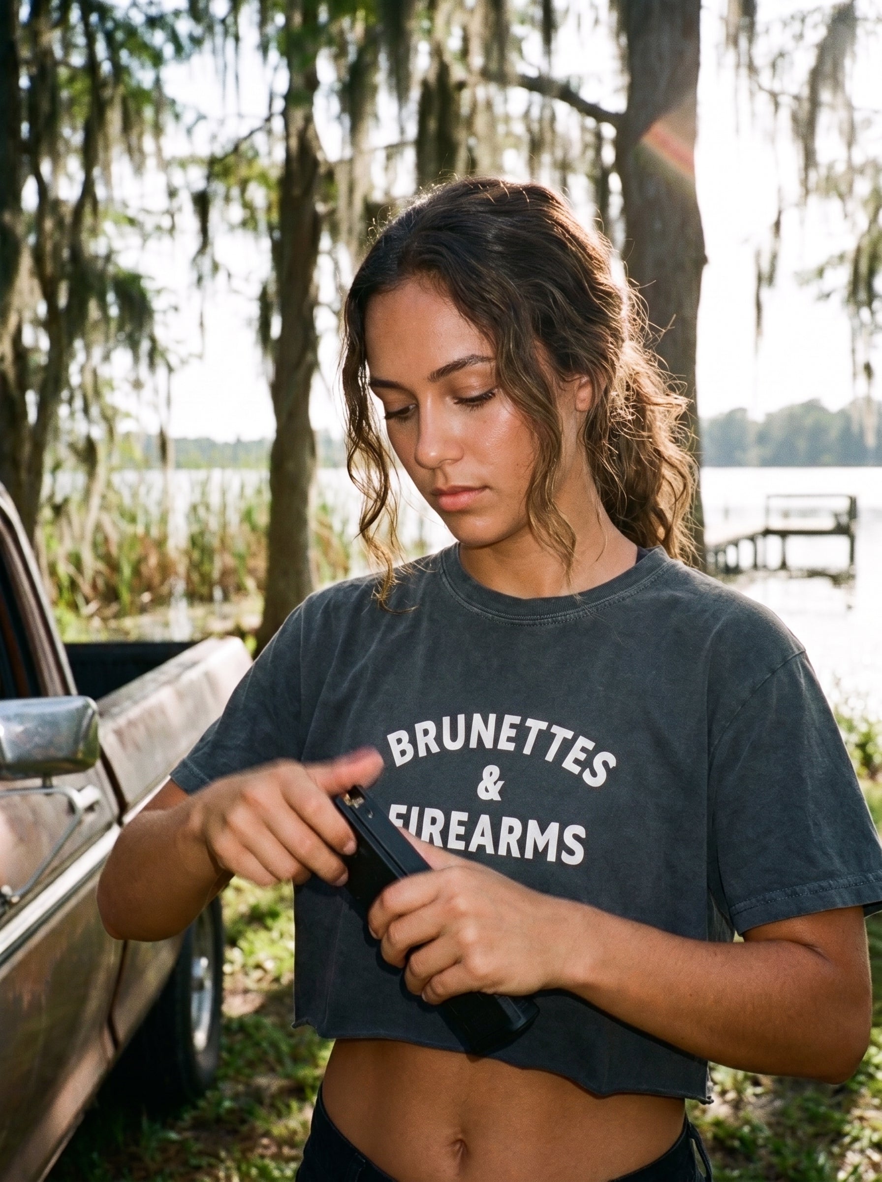 Brunettes & Firearms Women's Boxy Tee