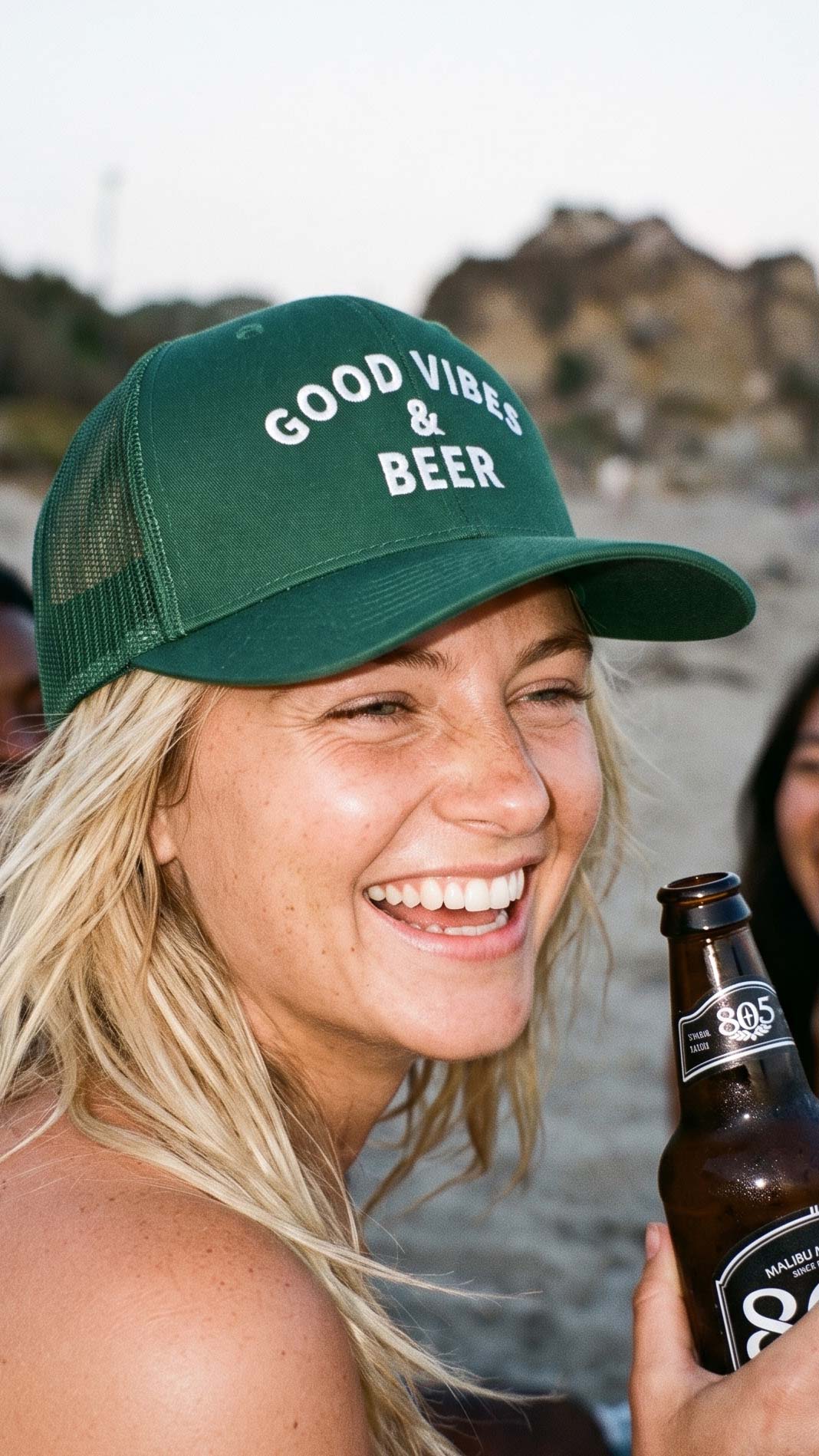 Good Vibes & Beer Snapback Trucker Cap