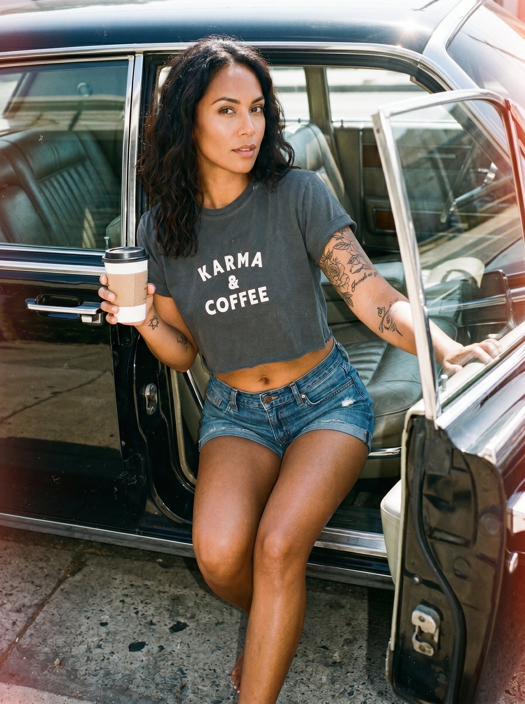 Karma & Coffee Women's Boxy Tee