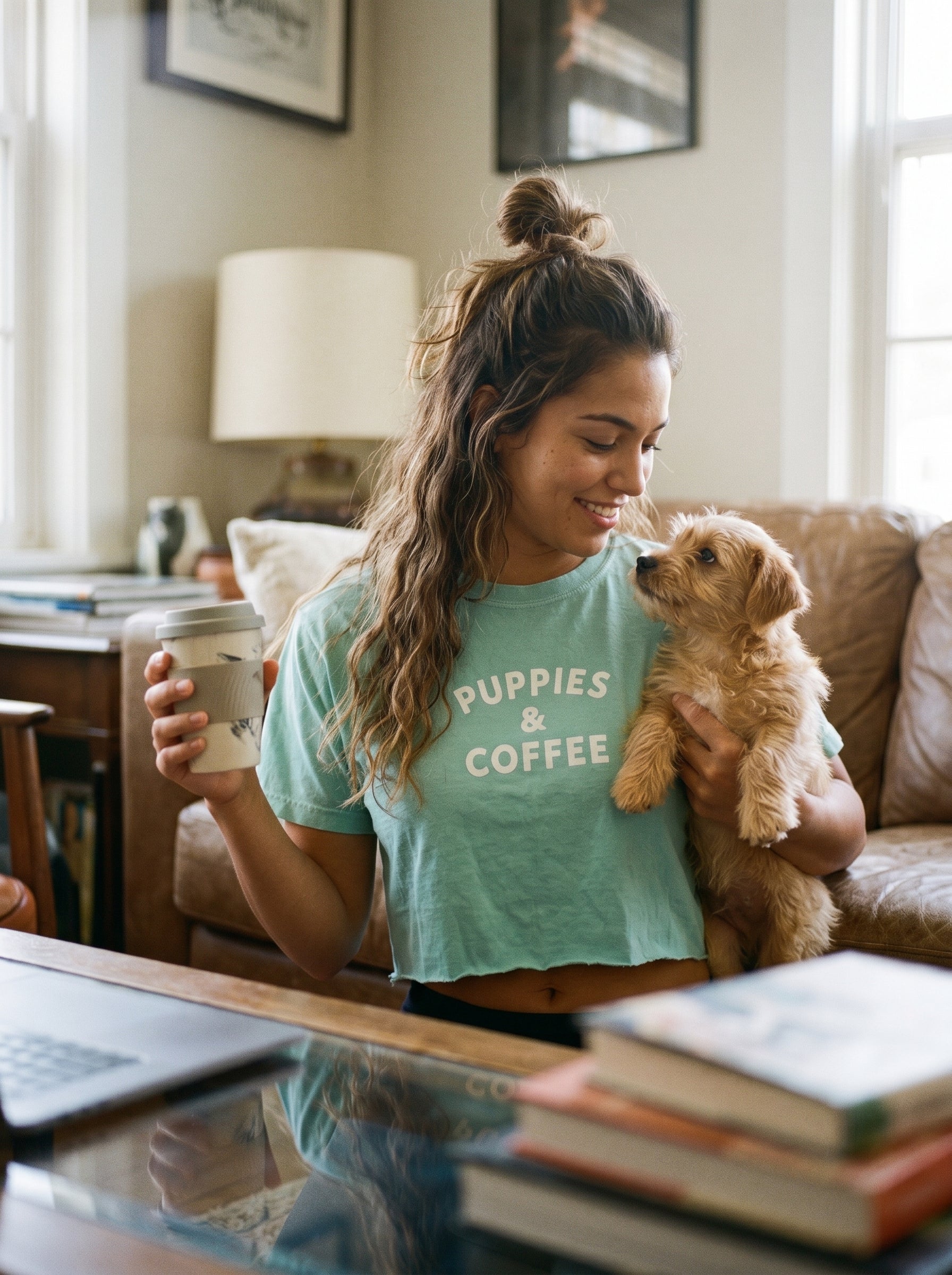 Puppies & Coffee Women's Boxy Tee