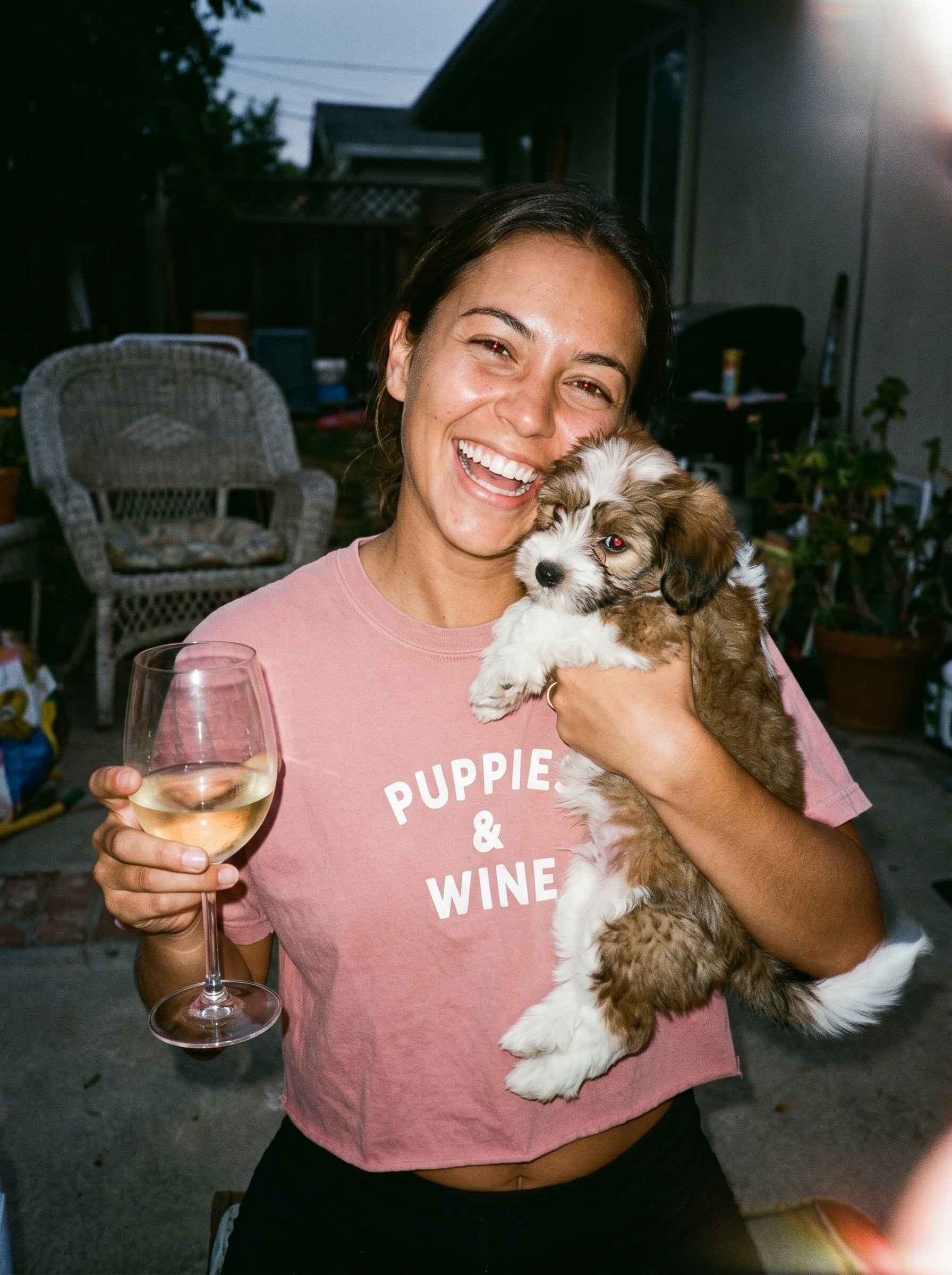 Puppies & Wine Women's Boxy Tee