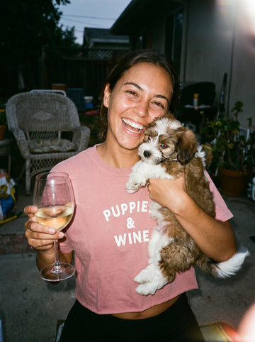 Puppies & Wine Women's Boxy Tee