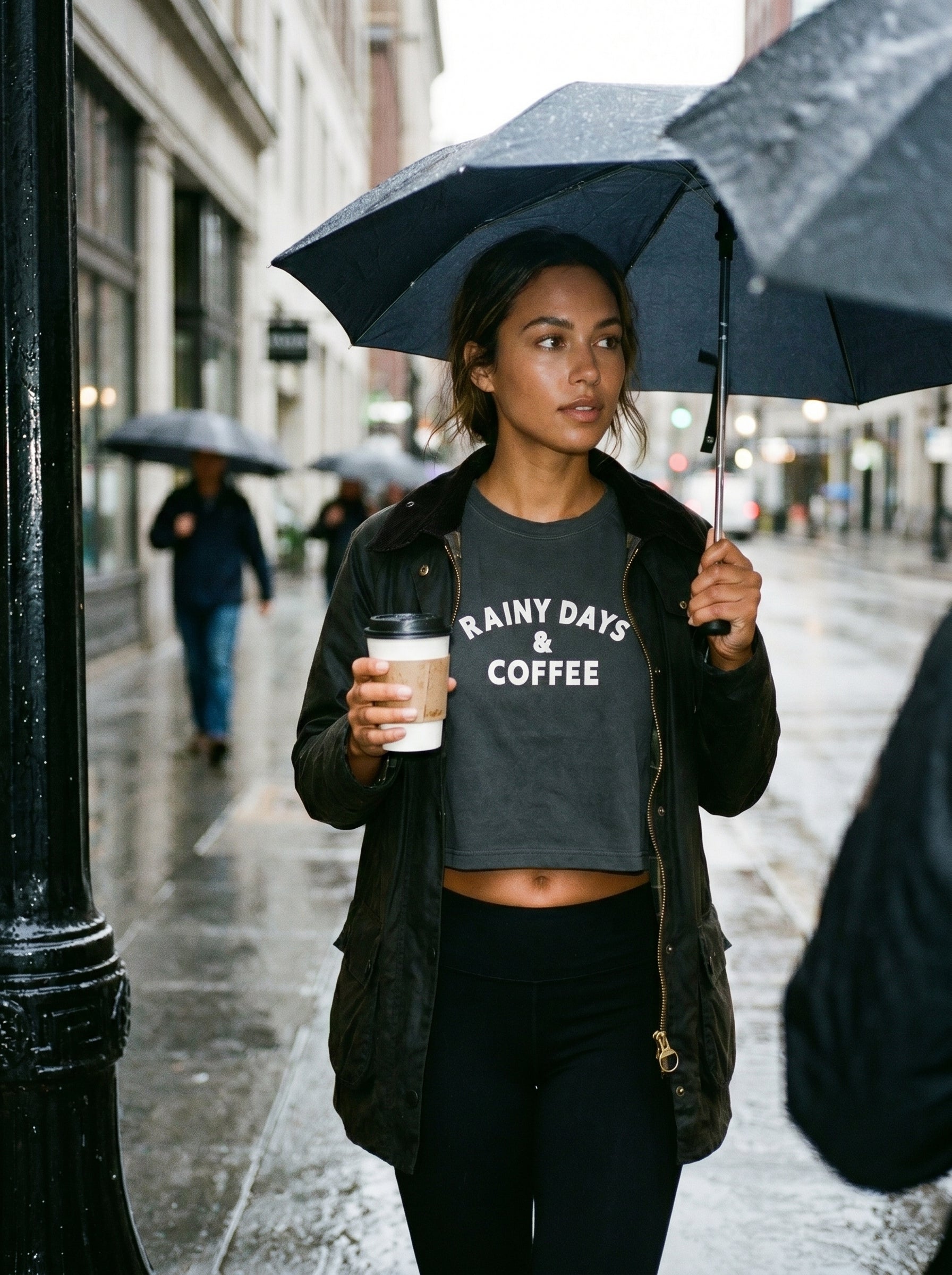 Rainy Days & Coffee Women's Boxy Tee
