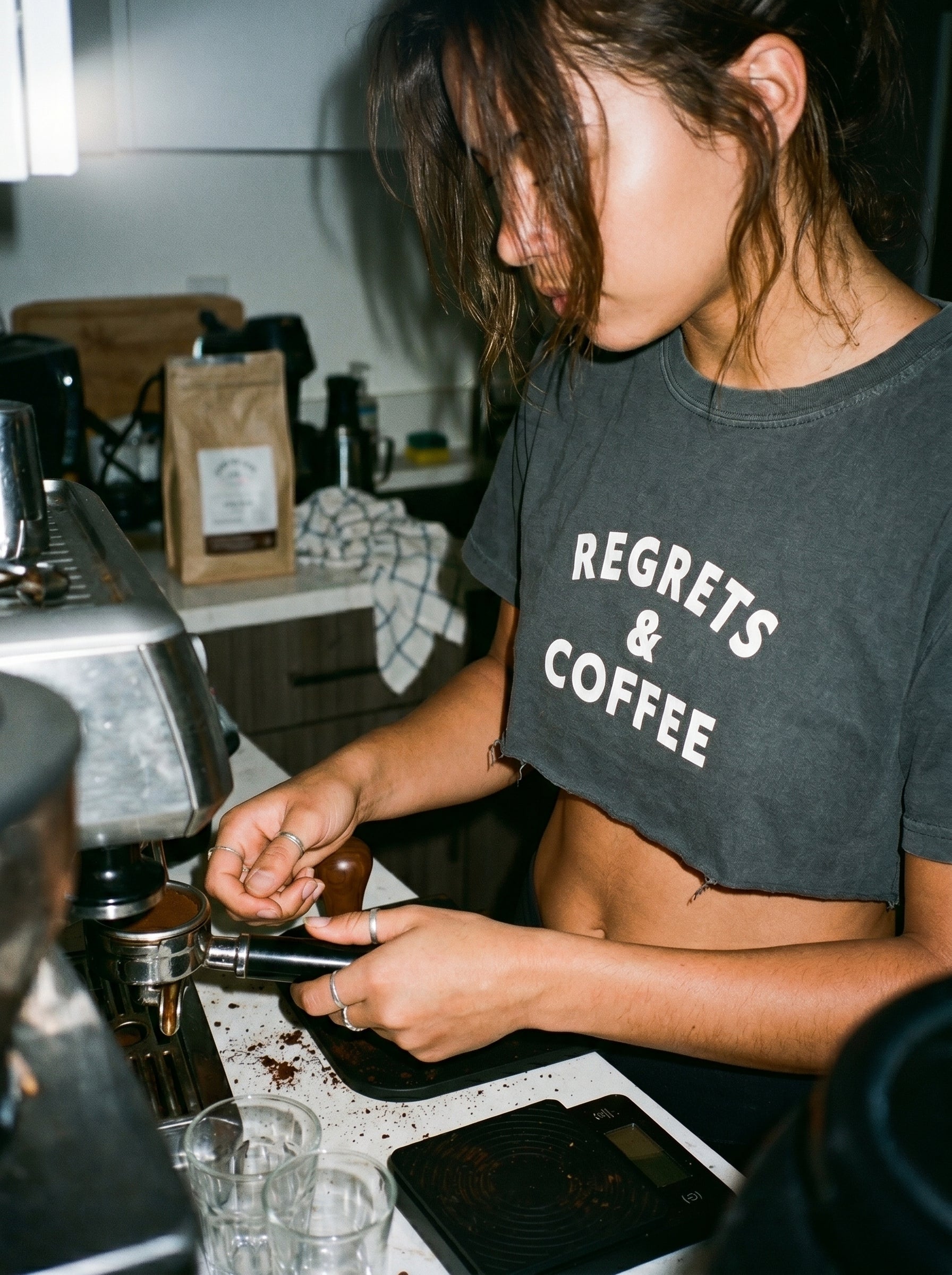 Regrets & Coffee Women's Boxy Tee