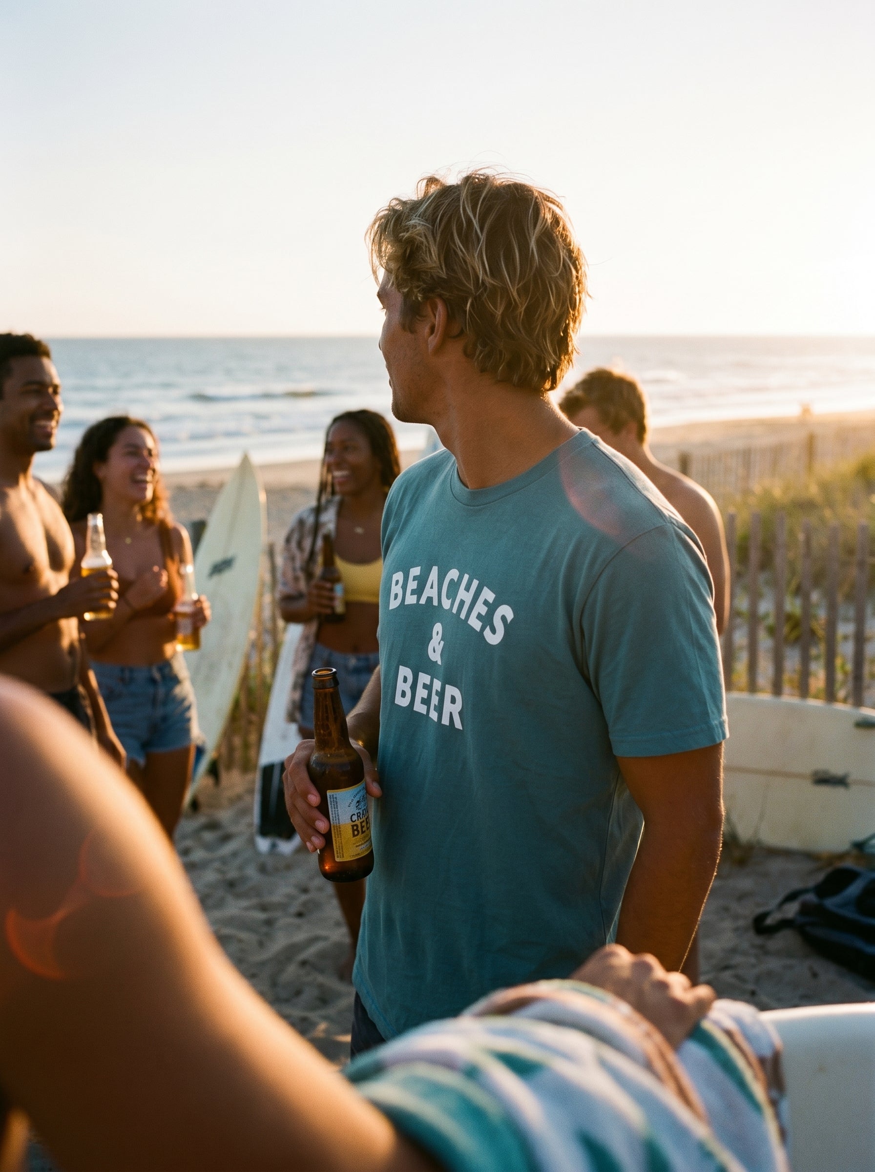 Beaches & Beer Crew tee
