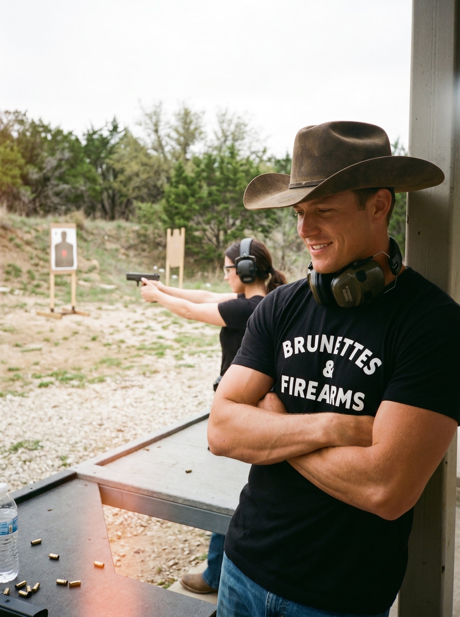 Brunettes & Firearms Crew Tee