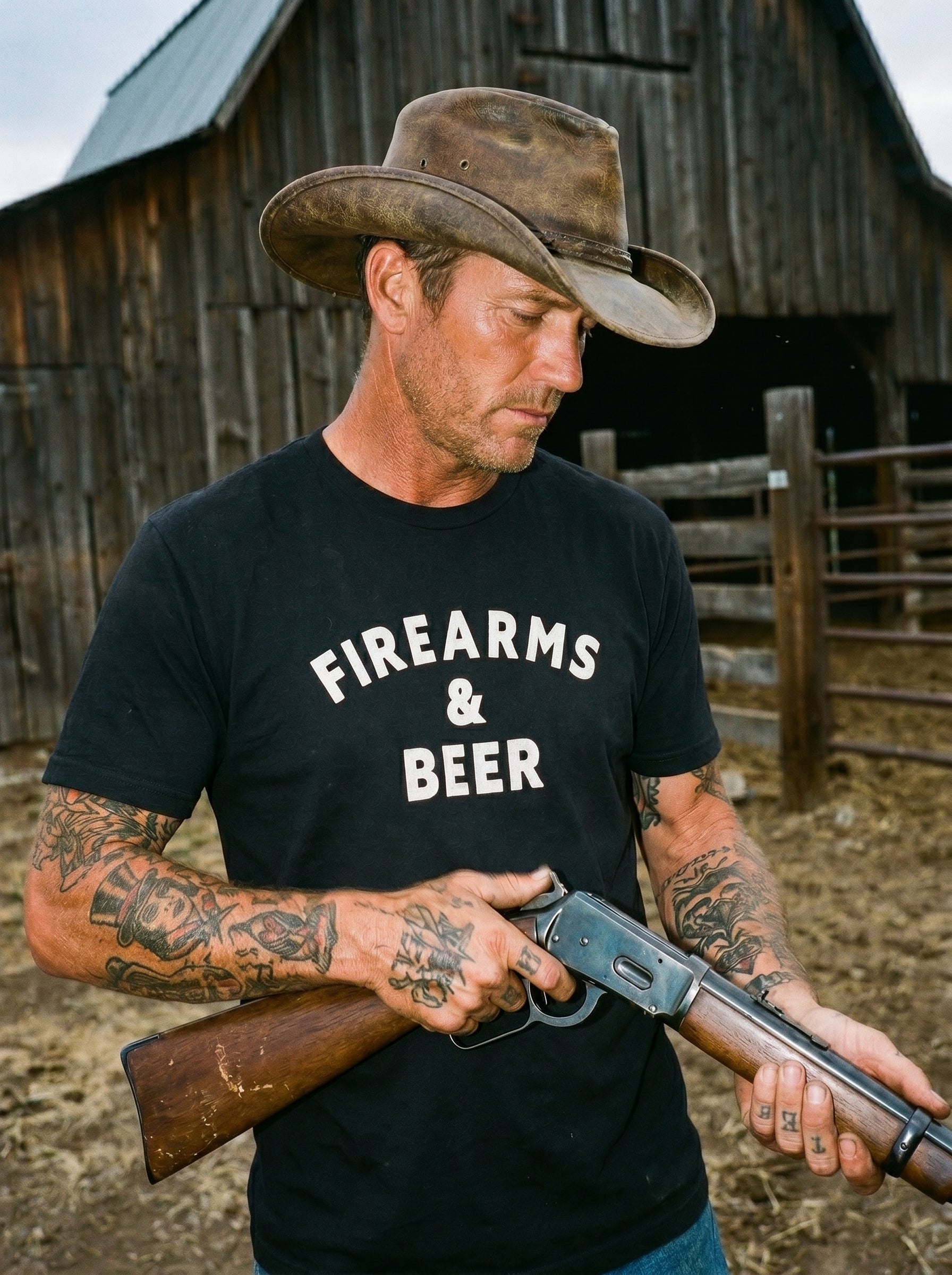 Firearms & Beer Crew Tee