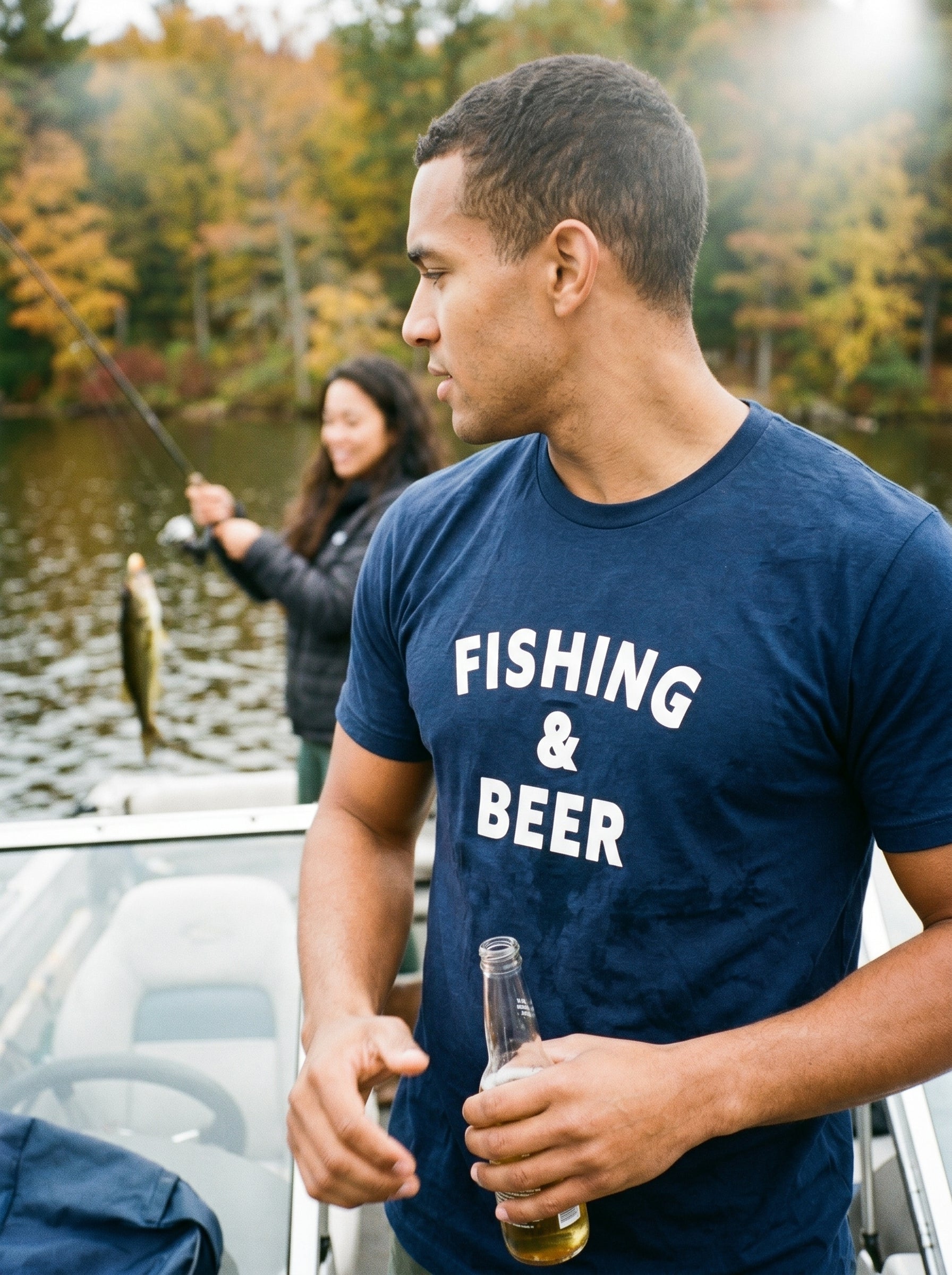 Fishing & Beer Crew Tee