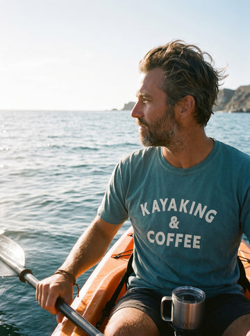 Kayaking & Coffee Crew Tee