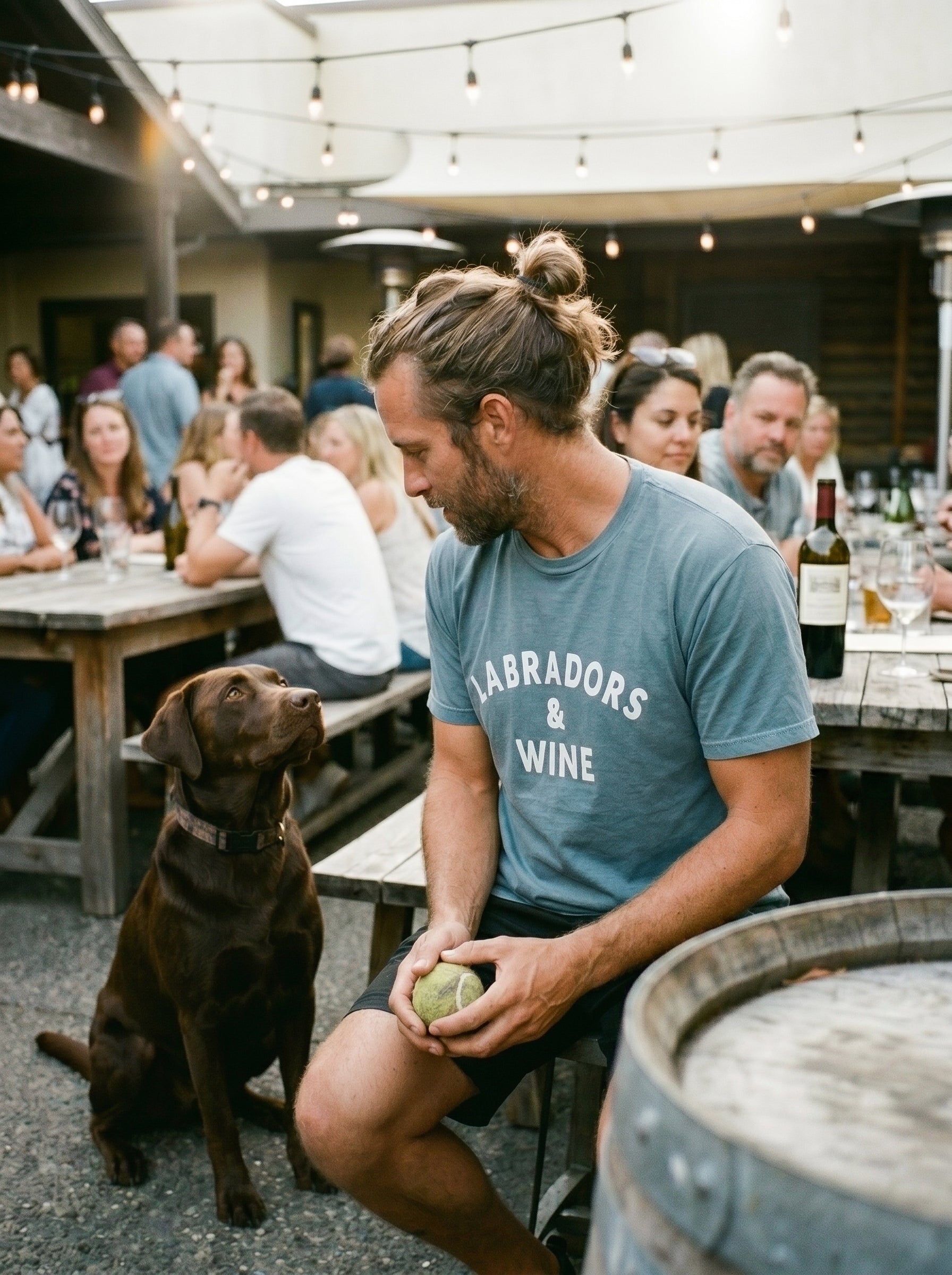 Labradors & Wine Crew Tee