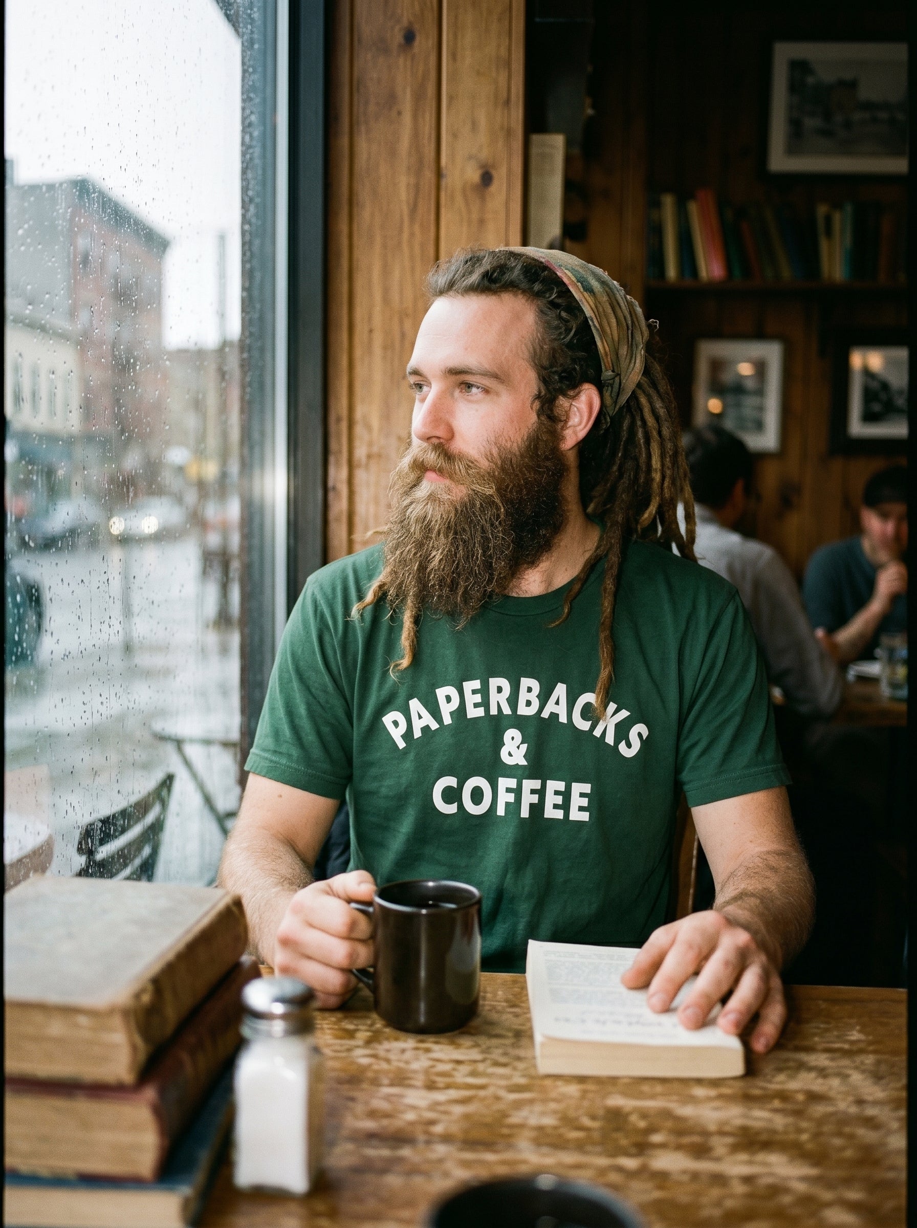 Paperbacks & Coffee Crew Tee